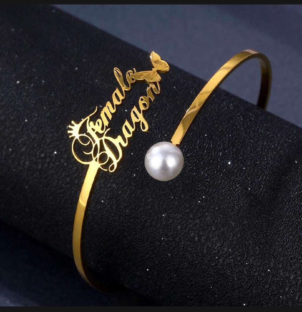 Butterfly Name Bangle - Zewar Mahal