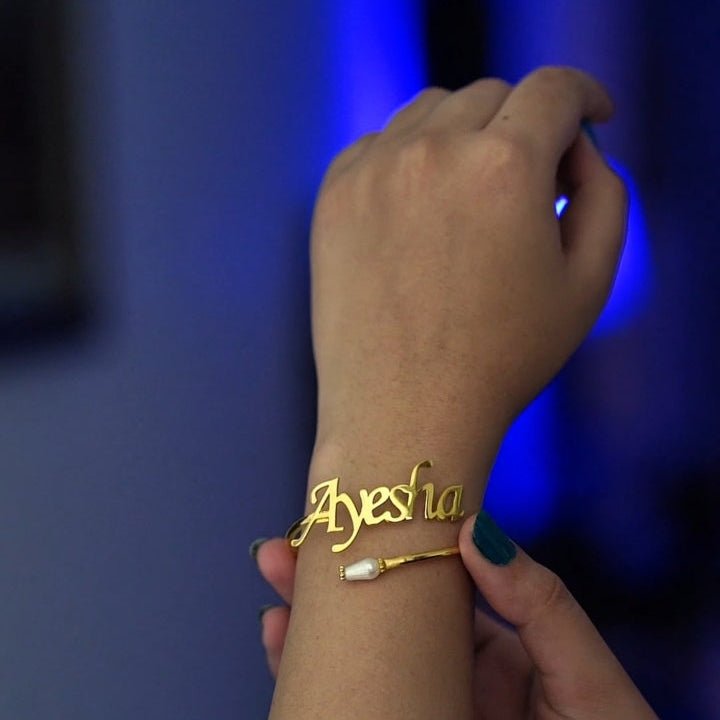 Customised Name Butterfly Heart Bangle - Zewar Mahal