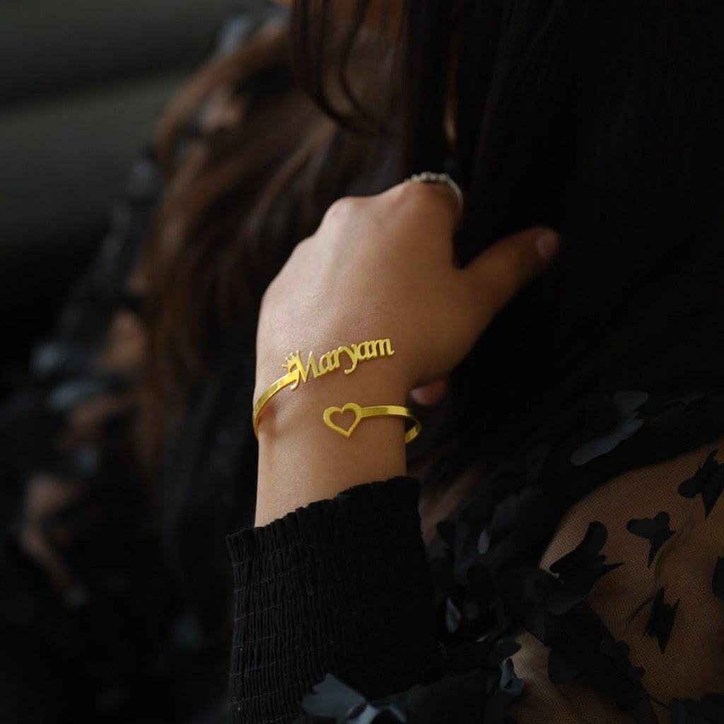 Customize Crown Name Bangle - Zewar Mahal