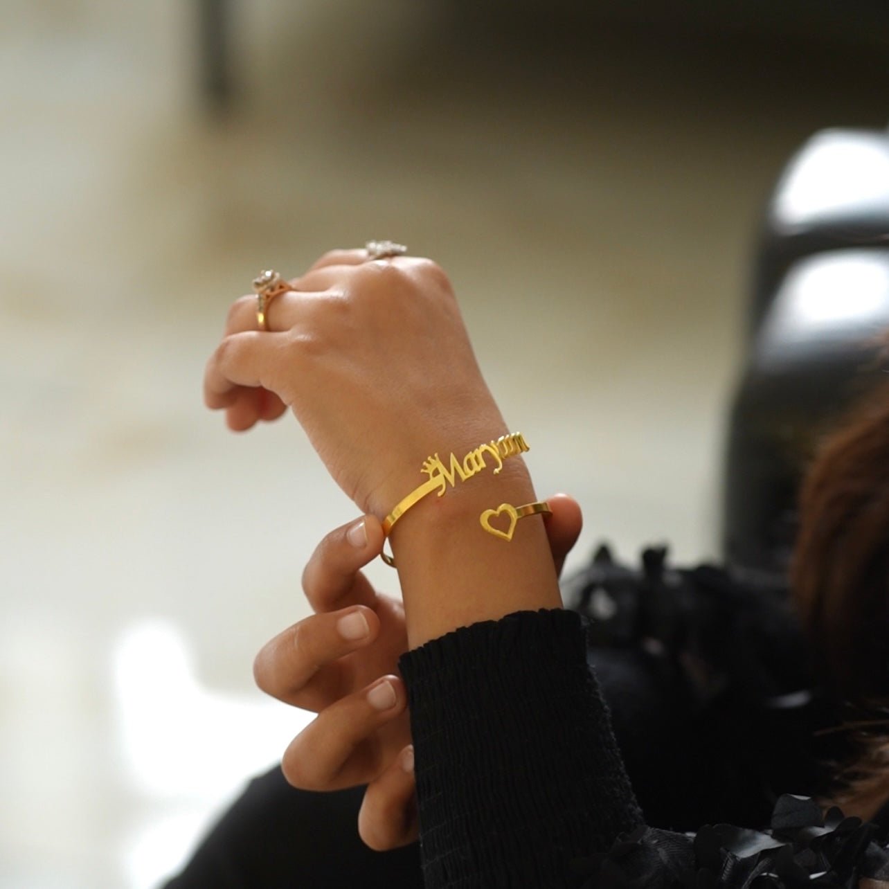 Customize Crown Name Bangle - Zewar Mahal