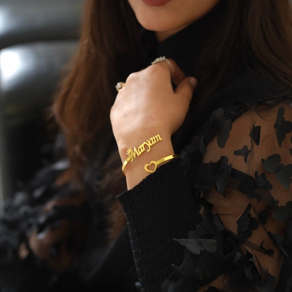 Customize Crown Name Bangle - Zewar Mahal
