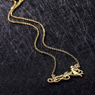 Customize Name Necklace With Fairy - Zewar Mahal