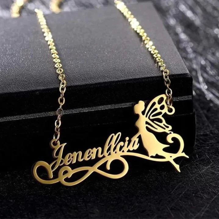 Customize Name Necklace With Fairy - Zewar Mahal