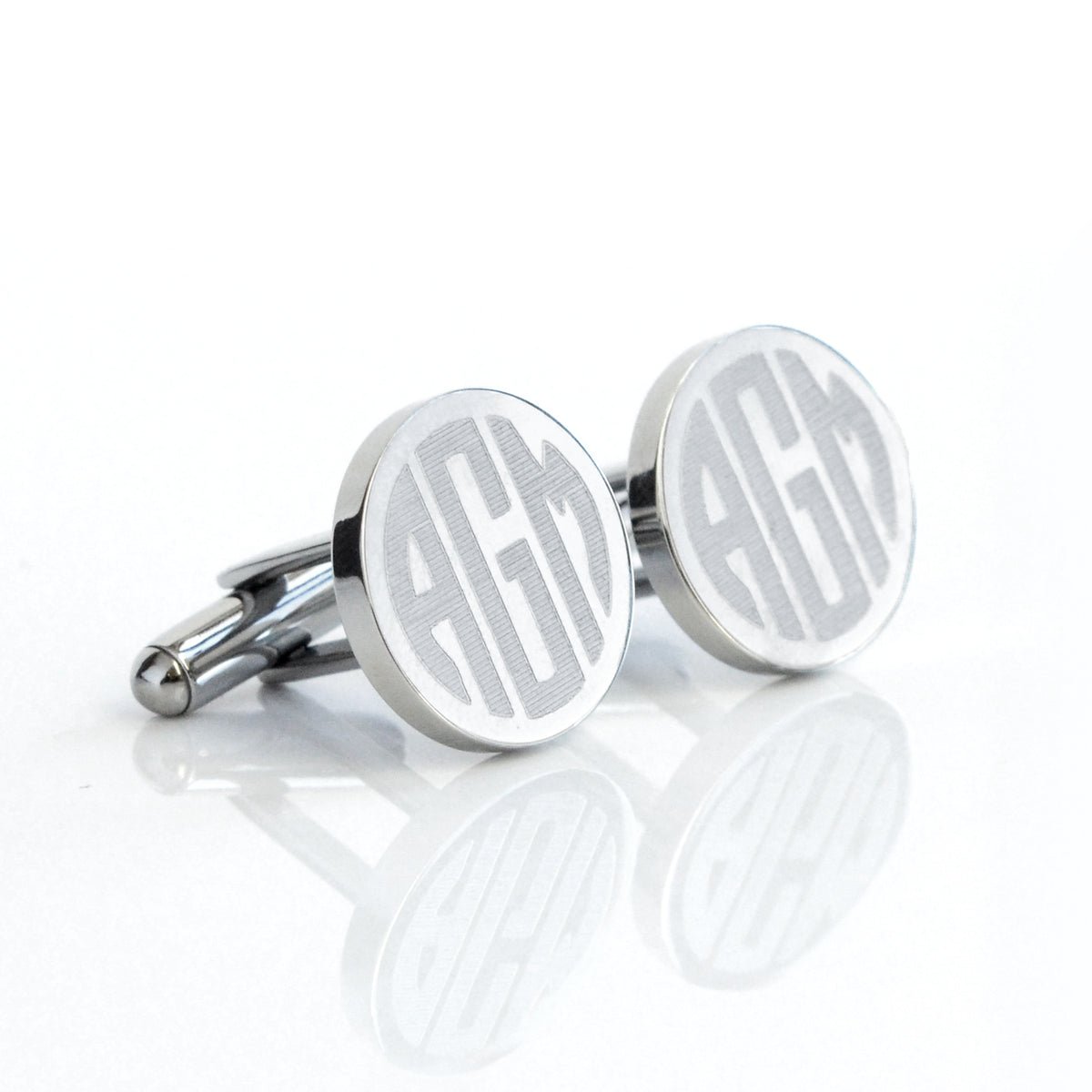 Engraved Round Name Cufflinks - Zewar Mahal