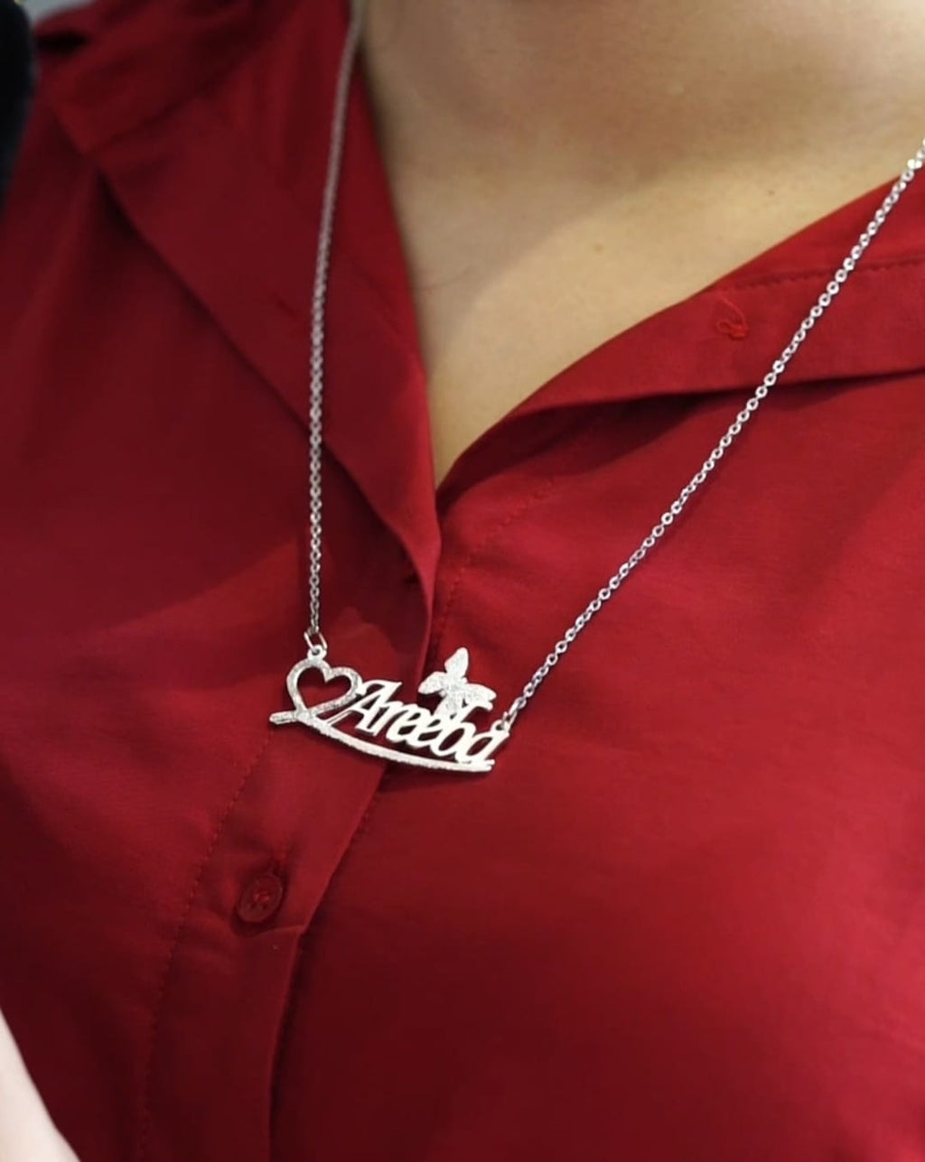 Heart butterfly necklace - Zewar Mahal