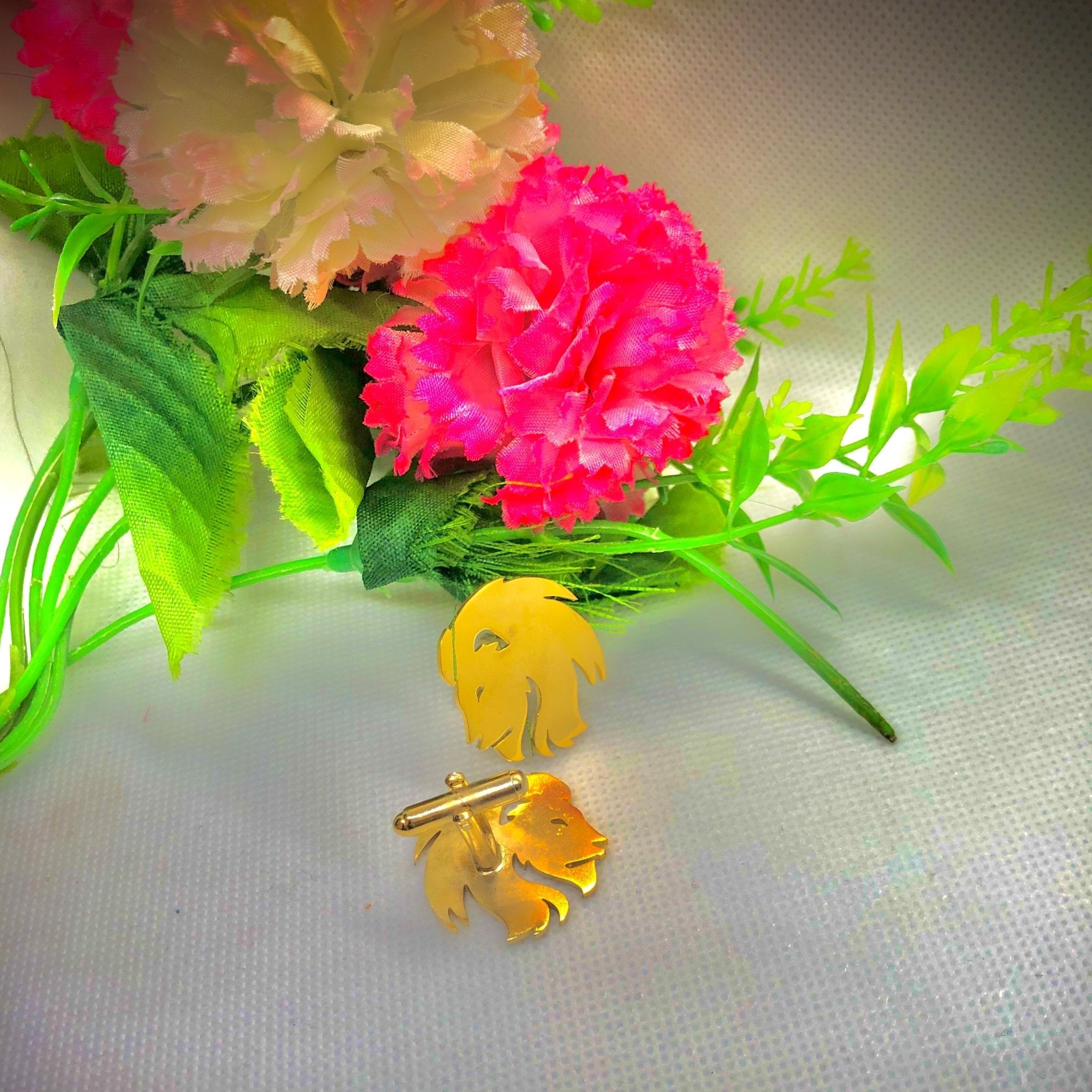Lion Cufflinks/Studs - Zewar Mahal