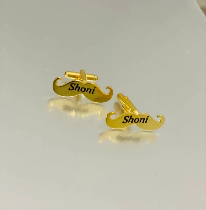 MOUSTACHES CUFFLINKS - Zewar Mahal